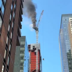 Just watched a crane fall and pummel a building on the other side of the block!  #nyc #fire