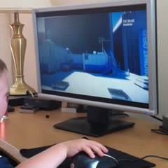 3 Years Old Plays Mirrors Edge Portal